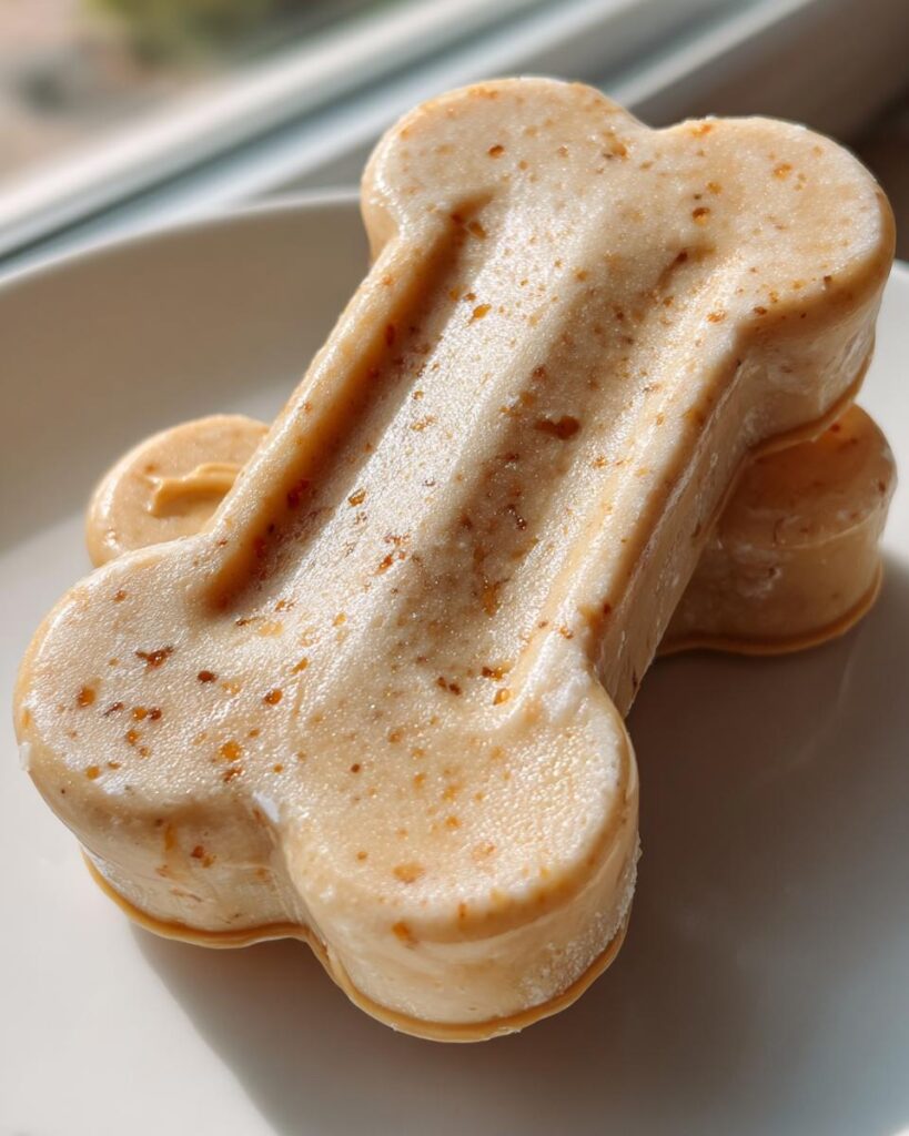 Peanut Butter & Banana Frosty Bones for Dogs