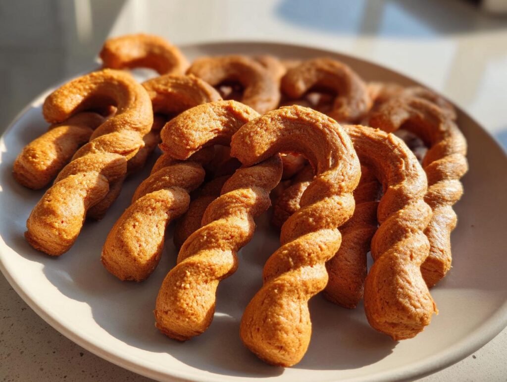 Peanut Butter Candy Cane Cookies for Dogs